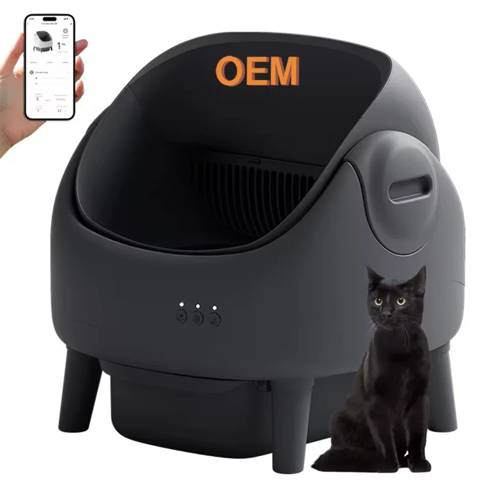 KFX-170835 Extra Large Automatic Cat Litter Box with Easy Clean Features and Remote Control