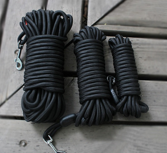 KFX-1708733 Durable Nylon Dog Leash for Medium and Large Dogs - Long Tracking Round Rope Options Available