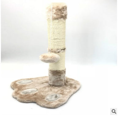 KFX-1709757 Wooden Cat Stick Toy with Hemp Feather Rope and Bell for Playful Kittens