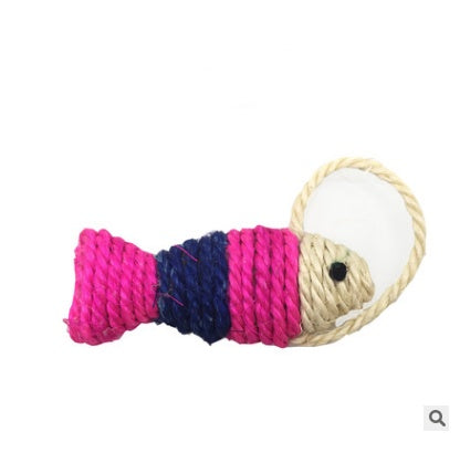 KFX-1709757 Wooden Cat Stick Toy with Hemp Feather Rope and Bell for Playful Kittens