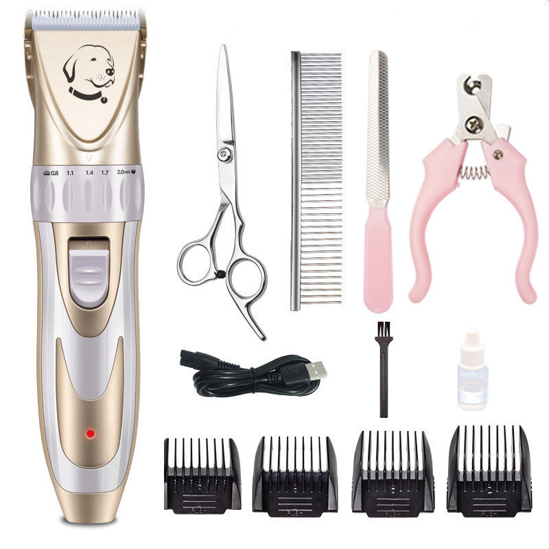 KFX-1710525 Ceramic Blade Electric Pet Shaver with USB Charging and 150-Minute Runtime