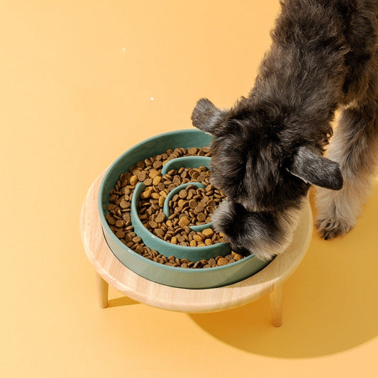 KFX-1710909 Ceramic Slow Feeding Bowl for Dogs with Neck Protection - Available in Multiple Colors