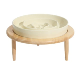 KFX-1710909 Ceramic Slow Feeding Bowl for Dogs with Neck Protection - Available in Multiple Colors