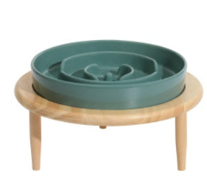 KFX-1710909 Ceramic Slow Feeding Bowl for Dogs with Neck Protection - Available in Multiple Colors