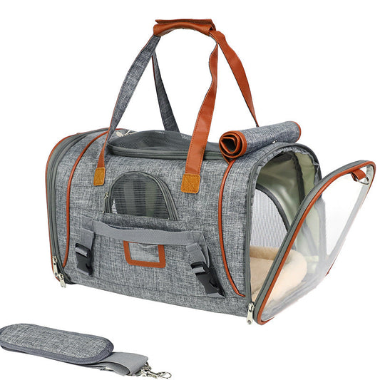 KFX-1711165 Multi-Color Pet Carry Bag with Nylon Mesh for Dogs Up to 12 Jin, Eco-Friendly Fabric, 46x26x28cm