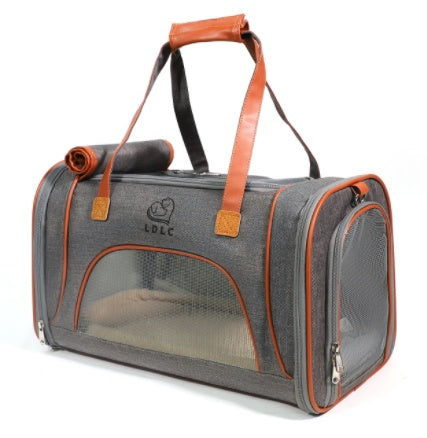 KFX-1711165 Multi-Color Pet Carry Bag with Nylon Mesh for Dogs Up to 12 Jin, Eco-Friendly Fabric, 46x26x28cm