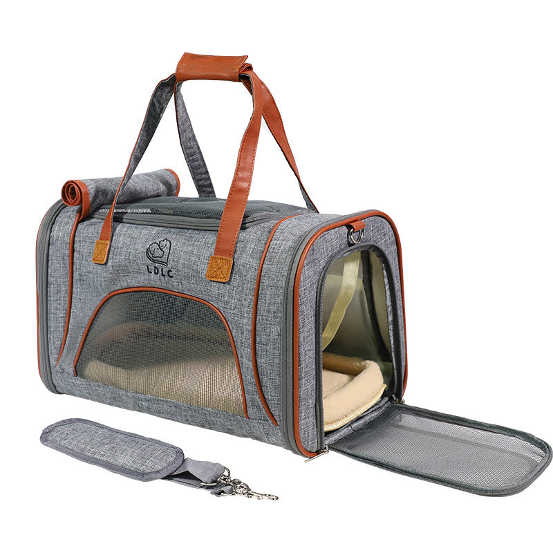 KFX-1711165 Multi-Color Pet Carry Bag with Nylon Mesh for Dogs Up to 12 Jin, Eco-Friendly Fabric, 46x26x28cm