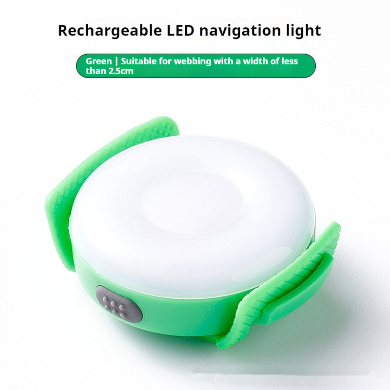 KFX-1713981 LED Dog Safety Light for Nighttime Walks - Black, Green, Blue, Red