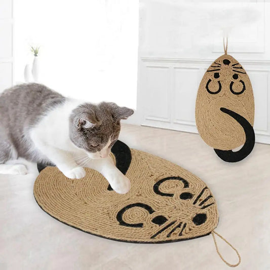 KFX-1714365 Cat Scratching Pad - Sisal and EVA Material with Skid-Proof Base - Durable Nail Claw Sharpener Mat for Indoor Cats