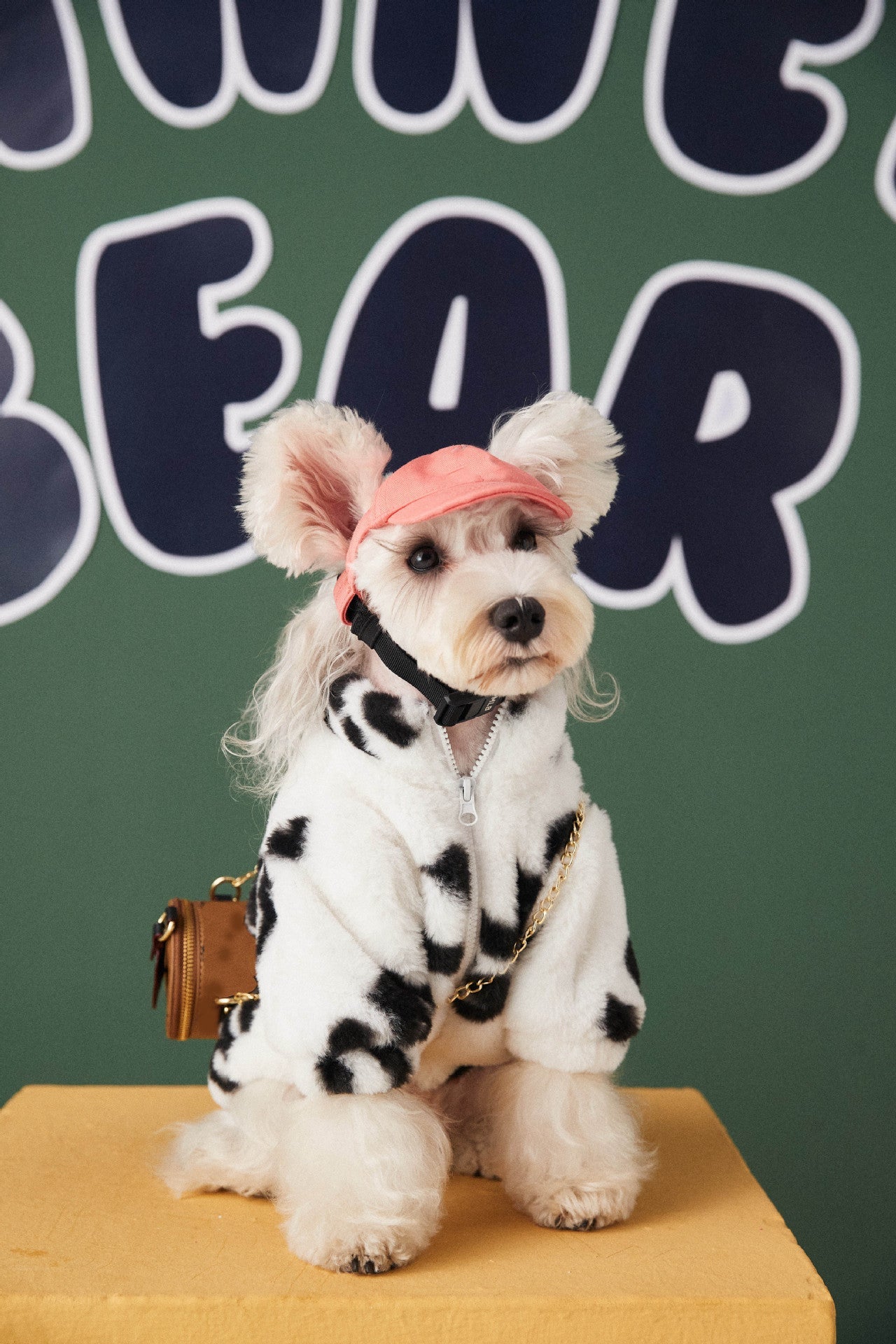 KFX-1715261 Cozy Plush Fur Coat for Small and Medium Dogs – Black and White, Casual Style