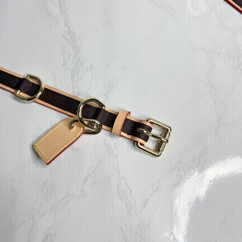 KFX-1716669 Japanese and Korean-Style Leather Pet Collar in Various Sizes