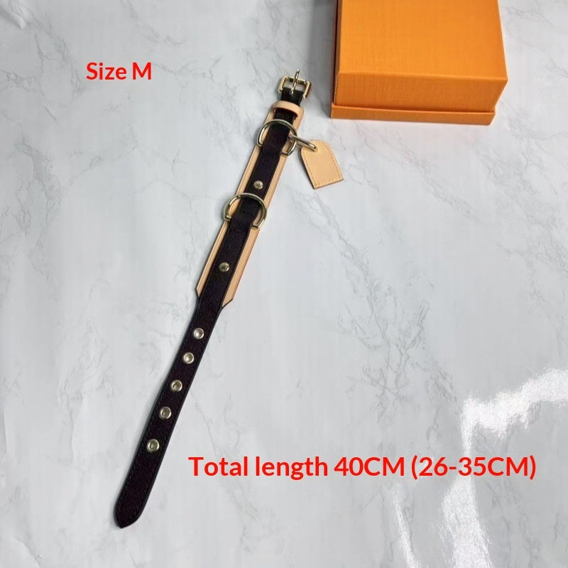 KFX-1716669 Japanese and Korean-Style Leather Pet Collar in Various Sizes
