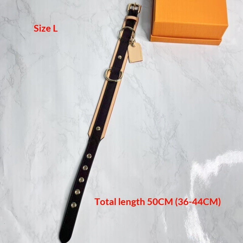 KFX-1716669 Japanese and Korean-Style Leather Pet Collar in Various Sizes