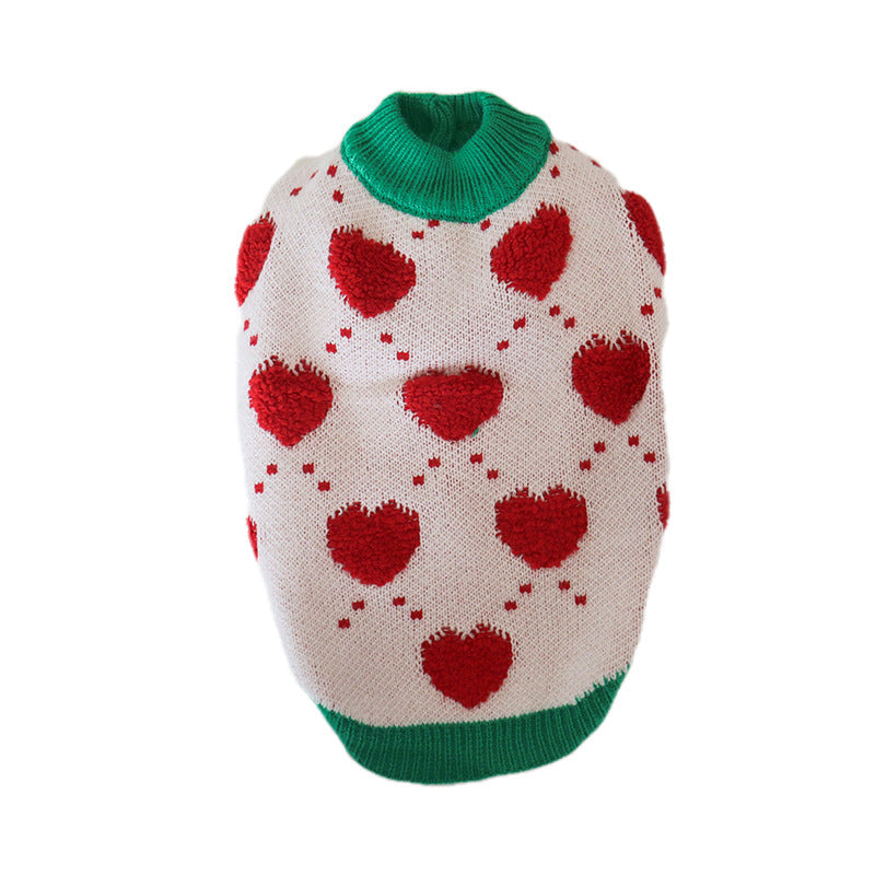 KFX-1718461 Cozy Green Cotton Sweater for Dogs - Autumn and Winter Wear