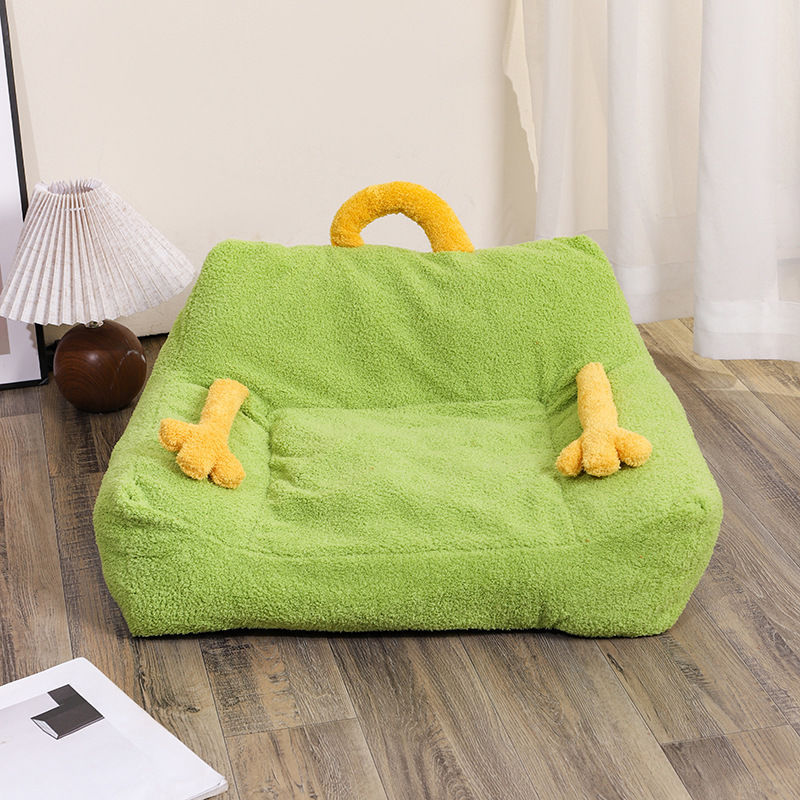 KFX-1719101 Multi-Color Cute Wind Cartoon Pet Nest for Small and Medium Cats and Dogs, Washable Bed, All Seasons Use