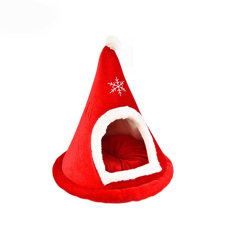 KFX-1720509 Cozy Cotton Christmas Igloo Pet Nest Mat for Warmth and Comfort