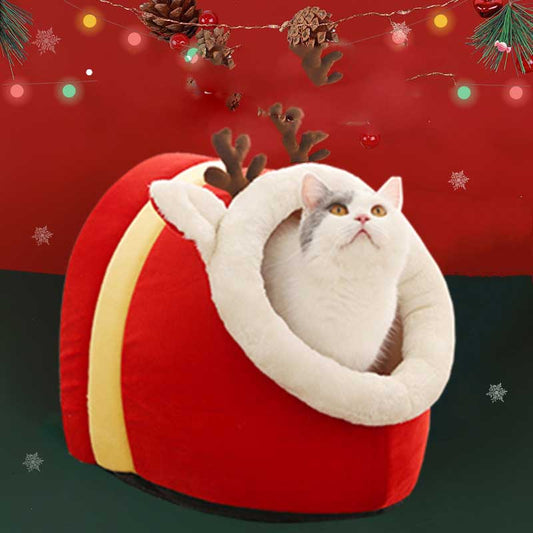 KFX-1720509 Cozy Cotton Christmas Igloo Pet Nest Mat for Warmth and Comfort