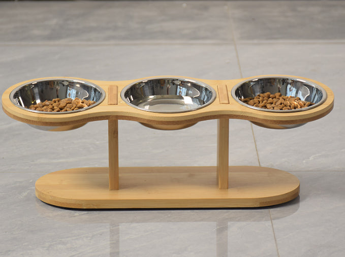 KFX-1720637 Wooden Removable Neck Protector for Dogs and Cats with Food Basin