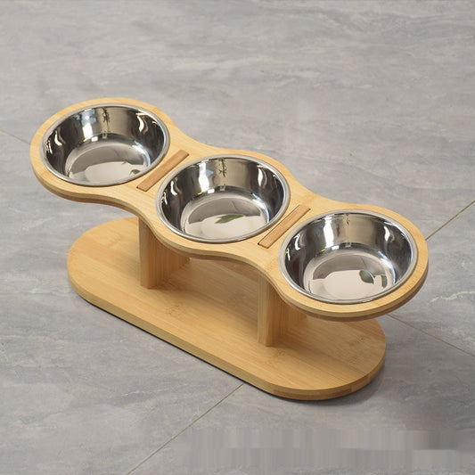 KFX-1720637 Wooden Removable Neck Protector for Dogs and Cats with Food Basin