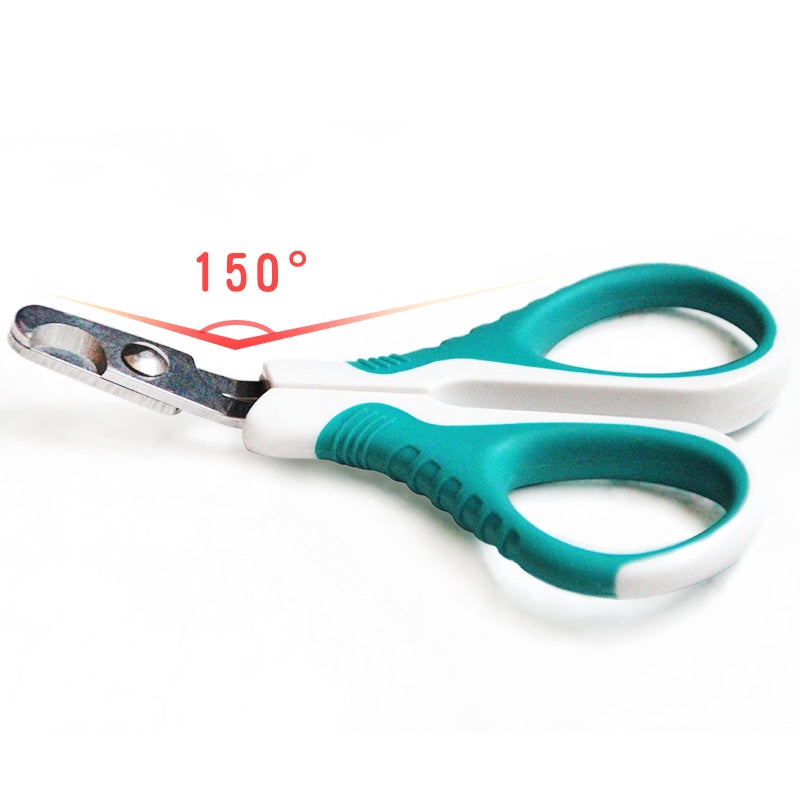 KFX-1724221 Ergonomic Stainless Steel Cat Nail Clippers with 150-Degree Elbow Design, Sharp & Durable Edge, Ideal for Small Pets