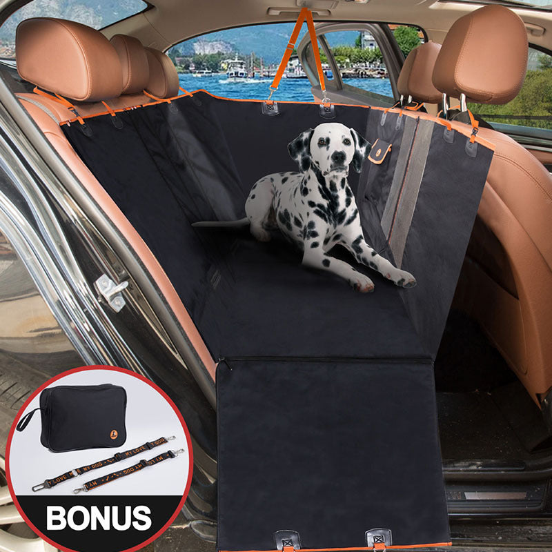 KFX-1725245 Rear Oxford Cloth Pet Car Mat - 130x148x52cm for Comfortable Pet Travel