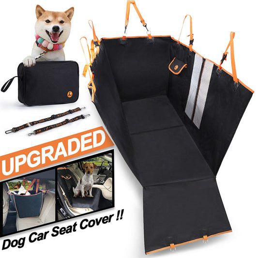 KFX-1725245 Rear Oxford Cloth Pet Car Mat - 130x148x52cm for Comfortable Pet Travel