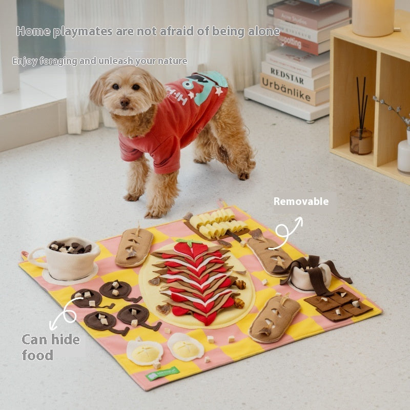 KFX-1727037 Sniff Pad Strawberry Pie - Dog Smell Toy for Food Leakage Storage