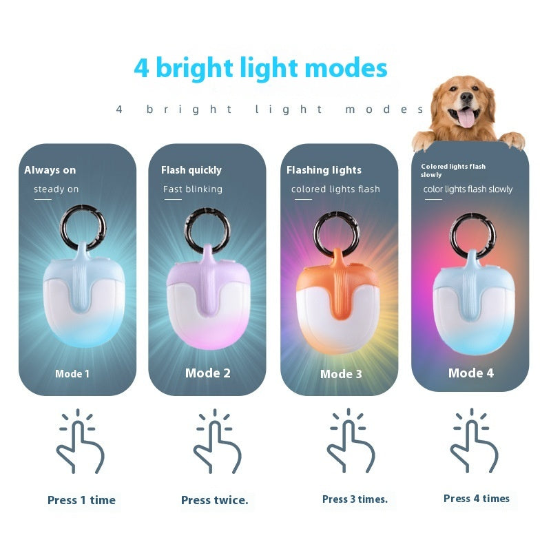 KFX-1728189 U-Shaped Double-Sided LED Dog Walking Light with Multiple Color Modes, Waterproof and Adjustable Visibility