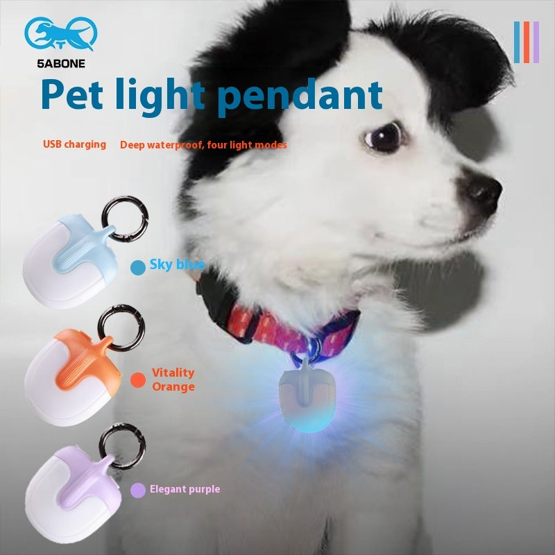 KFX-1728189 U-Shaped Double-Sided LED Dog Walking Light with Multiple Color Modes, Waterproof and Adjustable Visibility