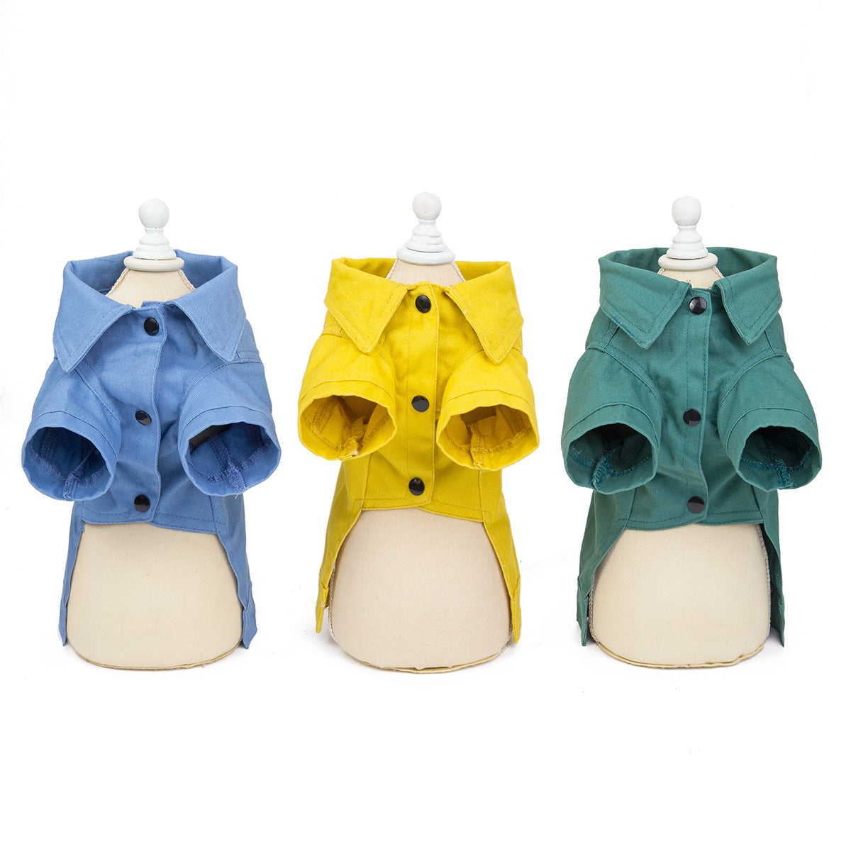 KFX-1730365 Casual Cotton Clothes for Small Pets - Available in Blue, Yellow, Green