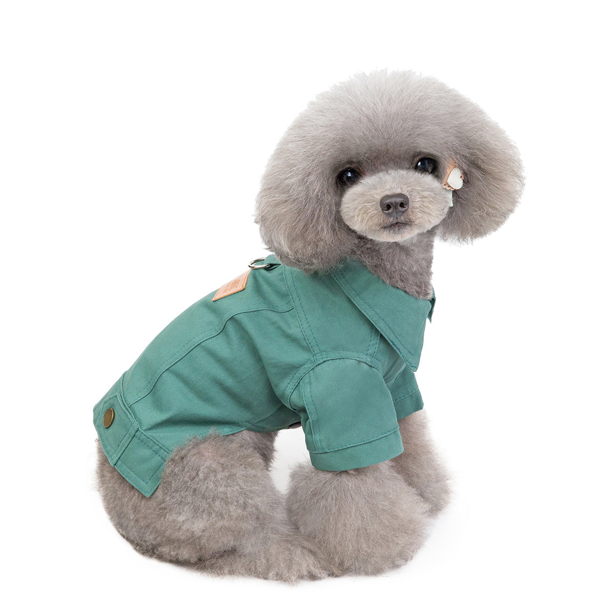 KFX-1730365 Casual Cotton Clothes for Small Pets - Available in Blue, Yellow, Green