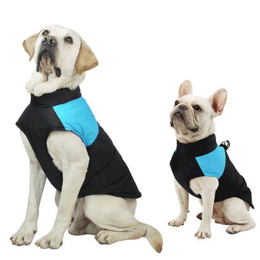 KFX-1730621 Cotton Padded Vest for Big Dogs - Autumn & Winter Wear in Blue, Red, Green, Pink, Sizes S to 5XL