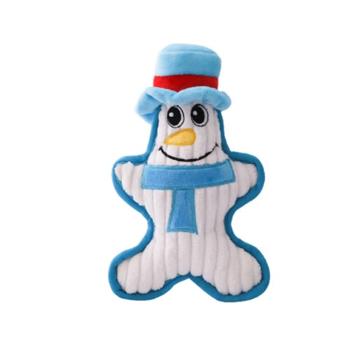 KFX-1732797 Christmas Themed Plush Doll Dog Toy - Santa Claus, Penguin, Snowman, Sounding, Bite Resistant, 22cm