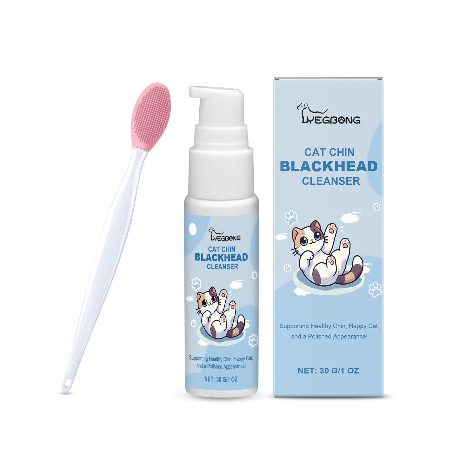 KFX-1733821 Pet Oral Cleaning Care Suite with Gentle Decontamination Solution and Brush for Dogs and Cats