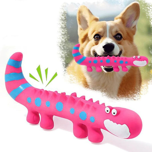 KFX-1734589 Squeaky Latex Lizard Dog Toy for Interactive Play and Training - Ideal for Small and Medium Dogs