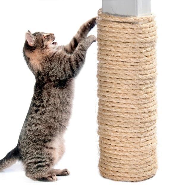 KFX-1735229 Natural Sisal Rope for Cat Scratching Posts - 6mm Diameter, 10FT/16FT/66FT Options for Easy Replacement