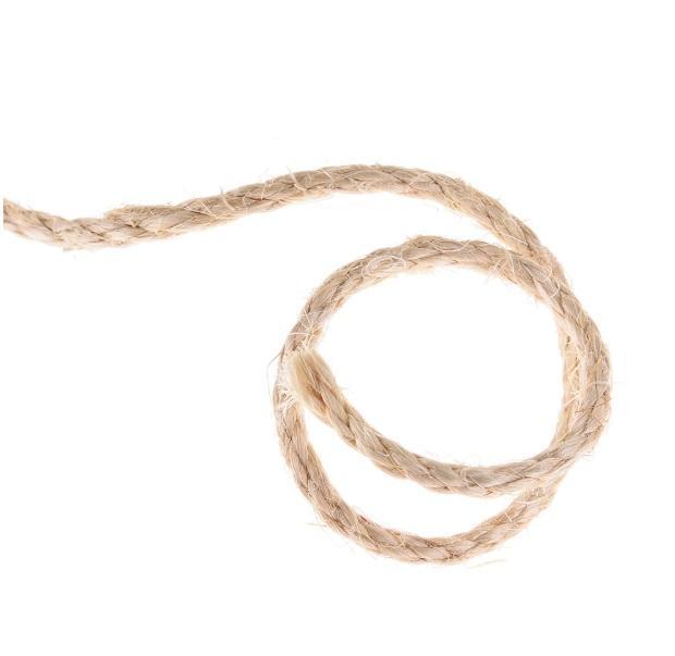 KFX-1735229 Natural Sisal Rope for Cat Scratching Posts - 6mm Diameter, 10FT/16FT/66FT Options for Easy Replacement