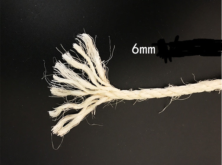 KFX-1735229 Natural Sisal Rope for Cat Scratching Posts - 6mm Diameter, 10FT/16FT/66FT Options for Easy Replacement