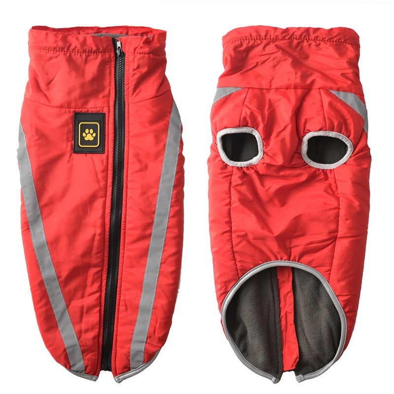 KFX-1736125 Reflective Dog Jacket for Large Breeds - Durable Polyester Material