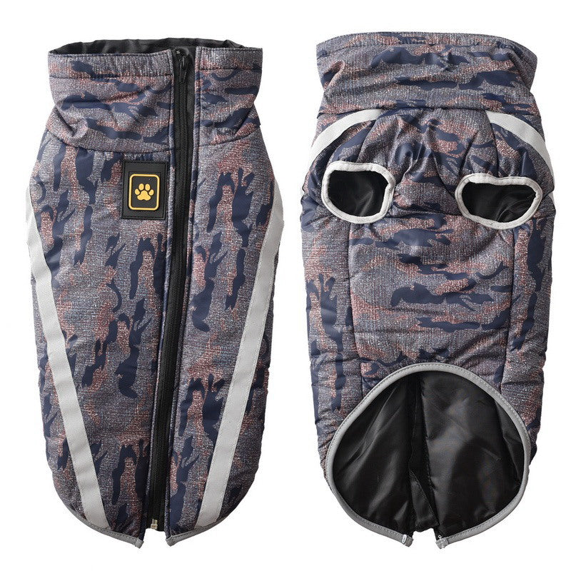 KFX-1736125 Reflective Dog Jacket for Large Breeds - Durable Polyester Material