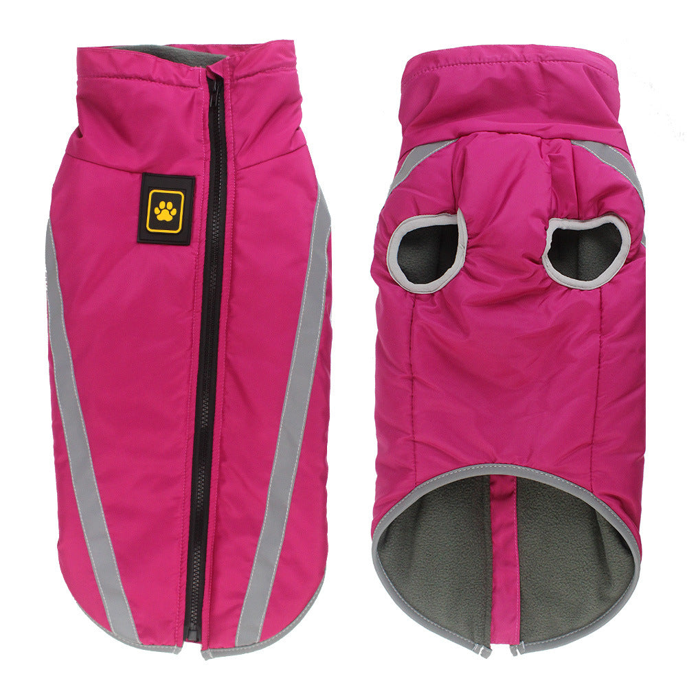 KFX-1736125 Reflective Dog Jacket for Large Breeds - Durable Polyester Material