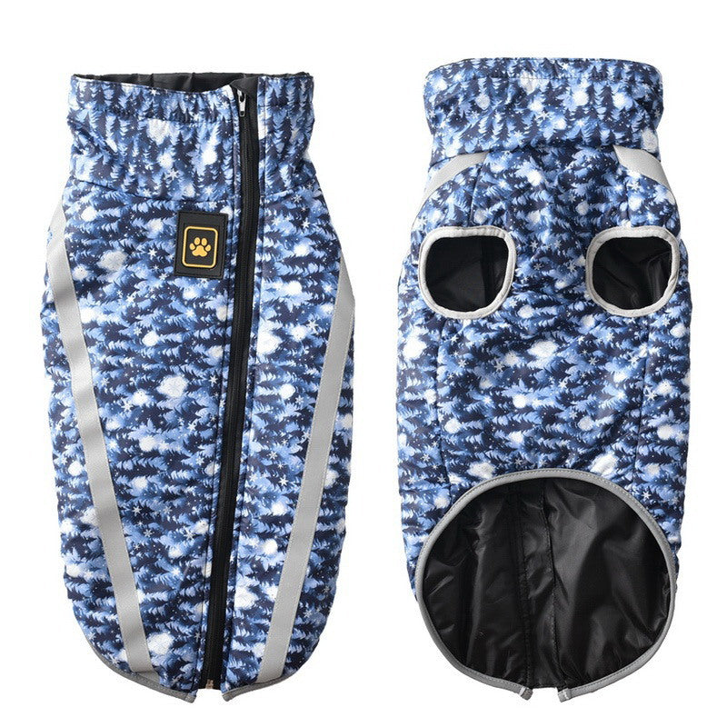 KFX-1736125 Reflective Dog Jacket for Large Breeds - Durable Polyester Material
