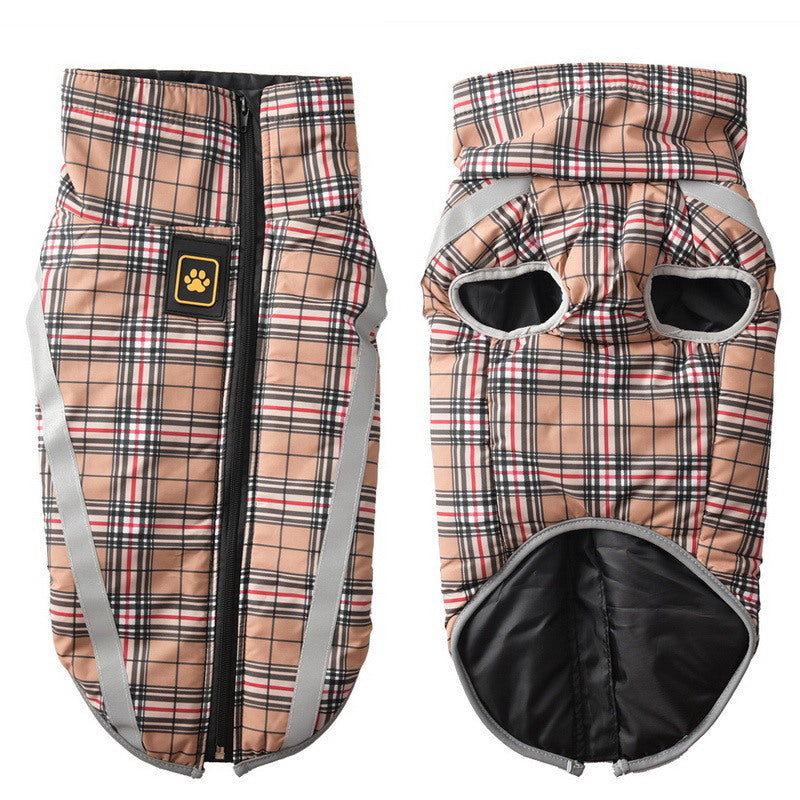 KFX-1736125 Reflective Dog Jacket for Large Breeds - Durable Polyester Material