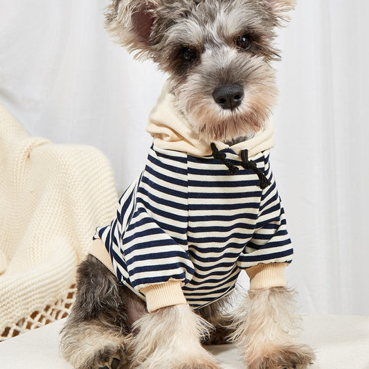 KFX-1737021 Pet Striped Hoodie Sweater for Dogs - Comfortable Two-Legged Apparel