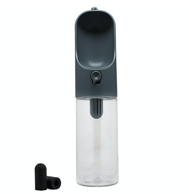 KFX-1737789 Portable Dog Travel Drinking Fountain - 400ml Outdoor Water Kettle