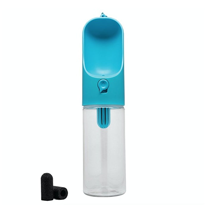 KFX-1737789 Portable Dog Travel Drinking Fountain - 400ml Outdoor Water Kettle