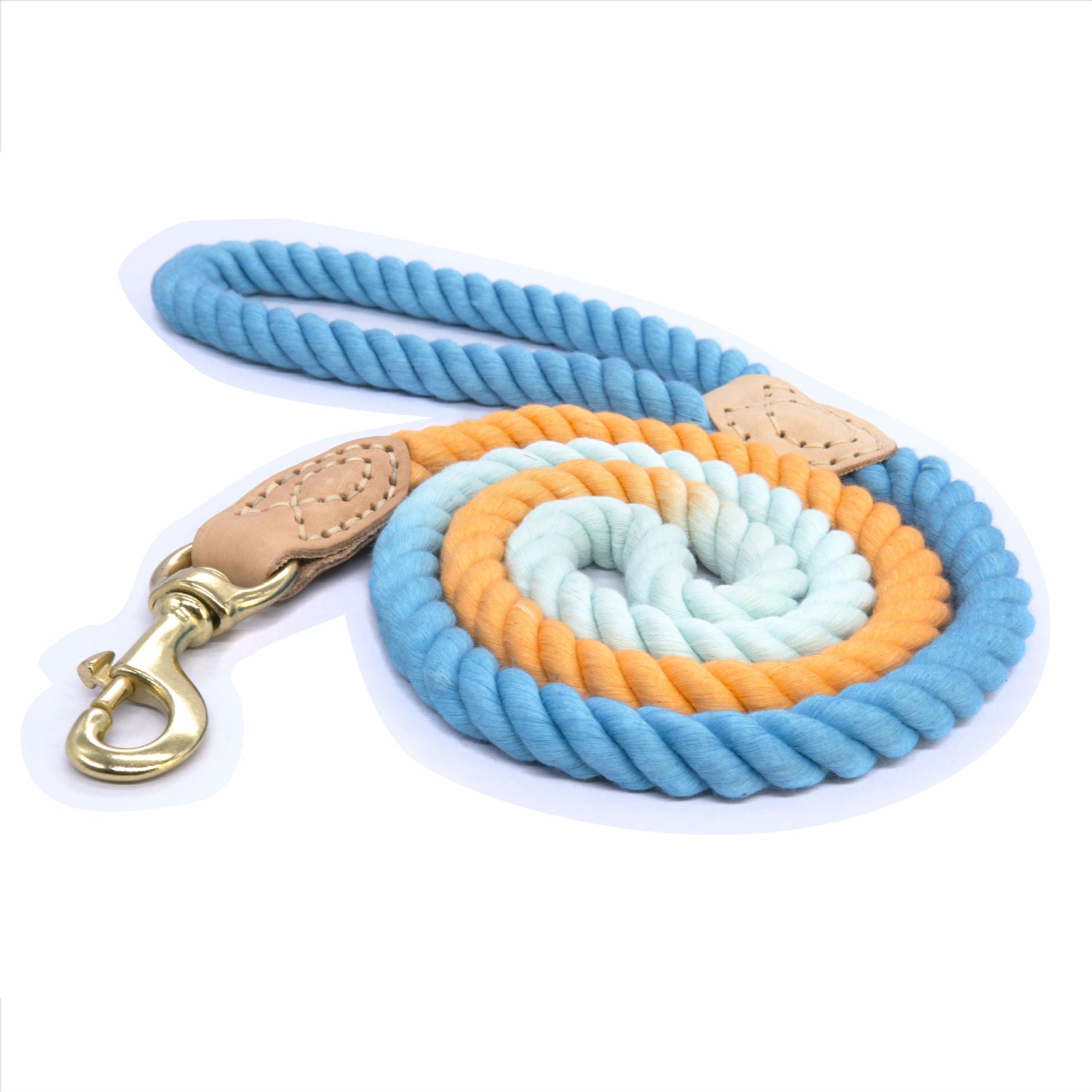 KFX-1741501 Multicolor Cotton Pet Leash with Double Hooks - 180cm Length