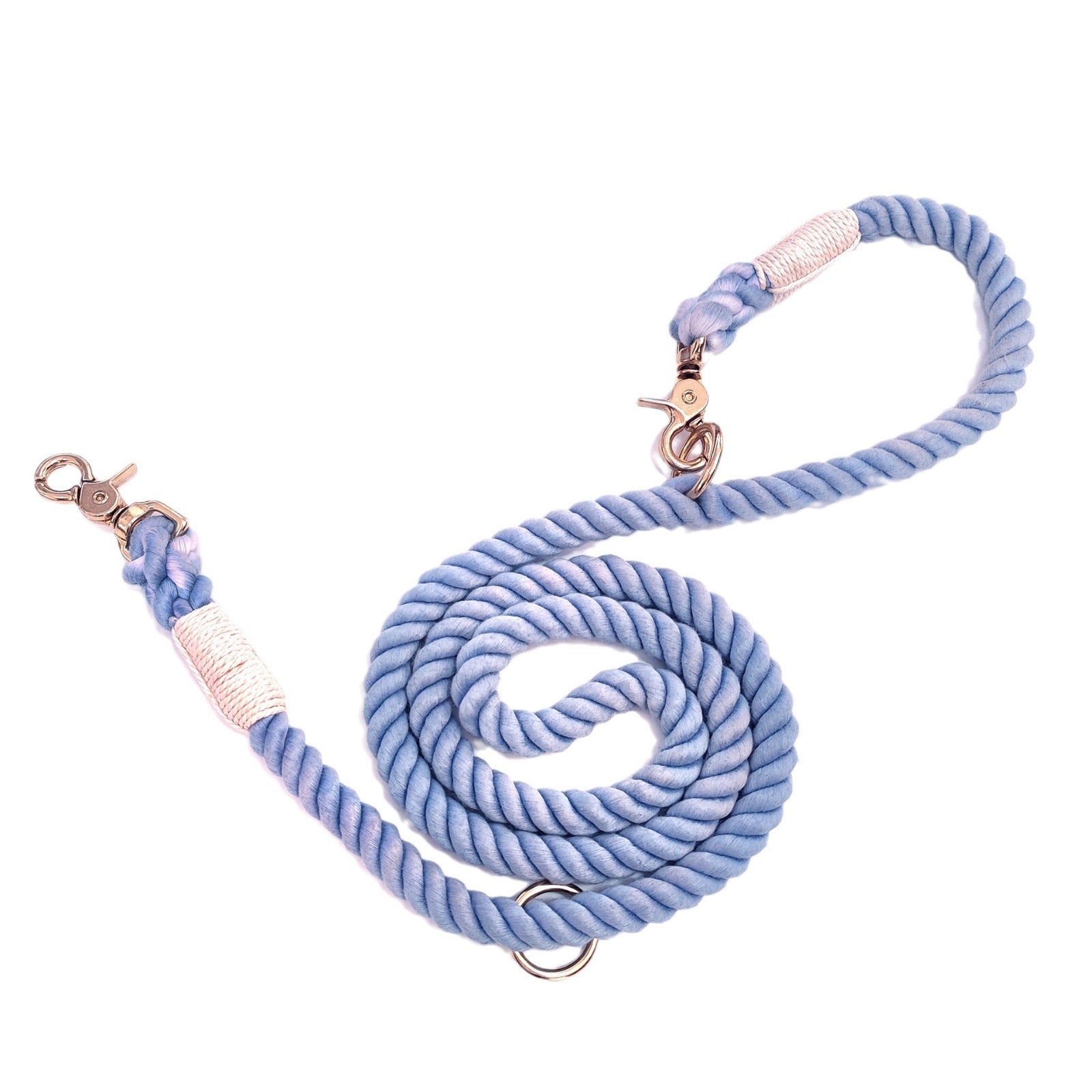 KFX-1741501 Multicolor Cotton Pet Leash with Double Hooks - 180cm Length