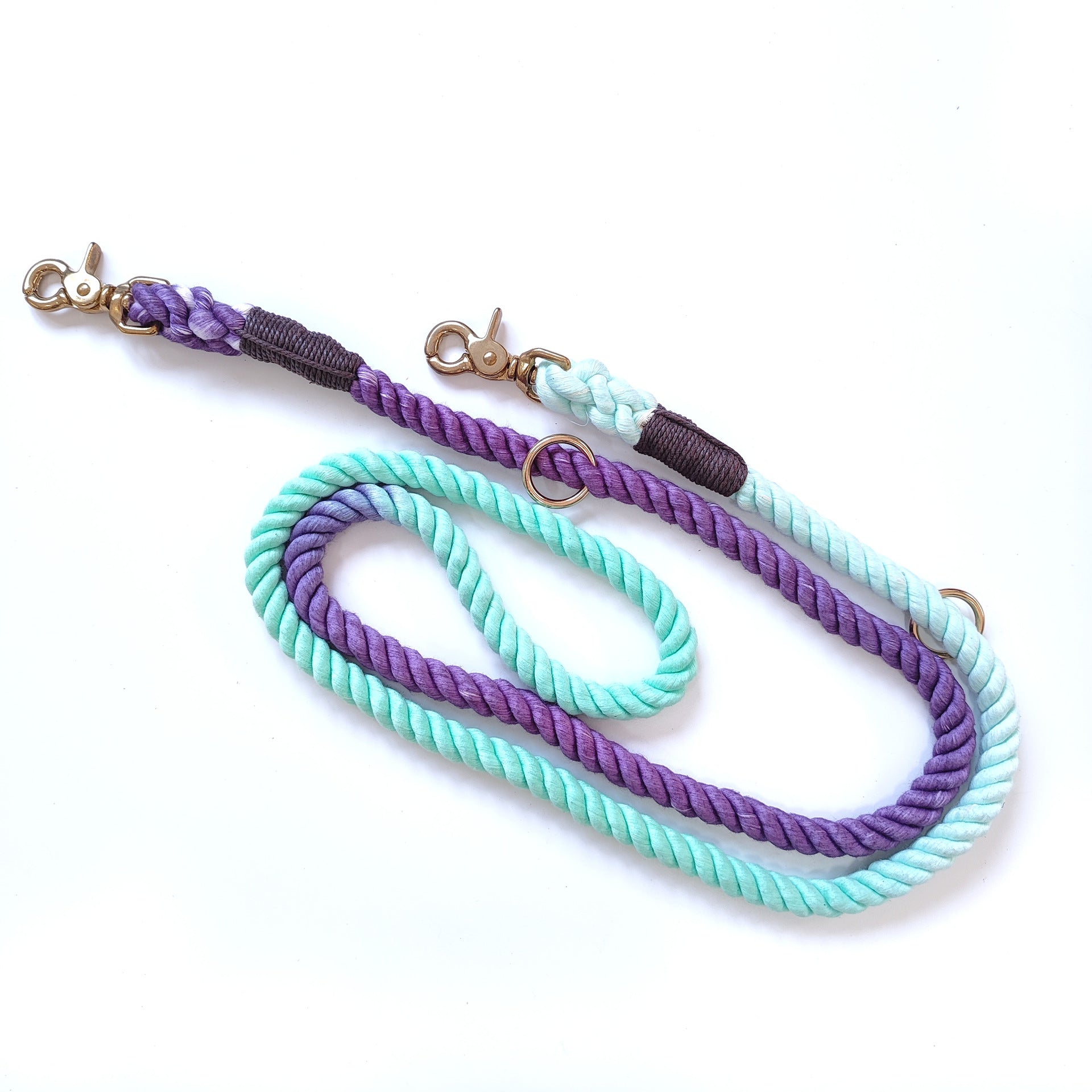 KFX-1741501 Multicolor Cotton Pet Leash with Double Hooks - 180cm Length