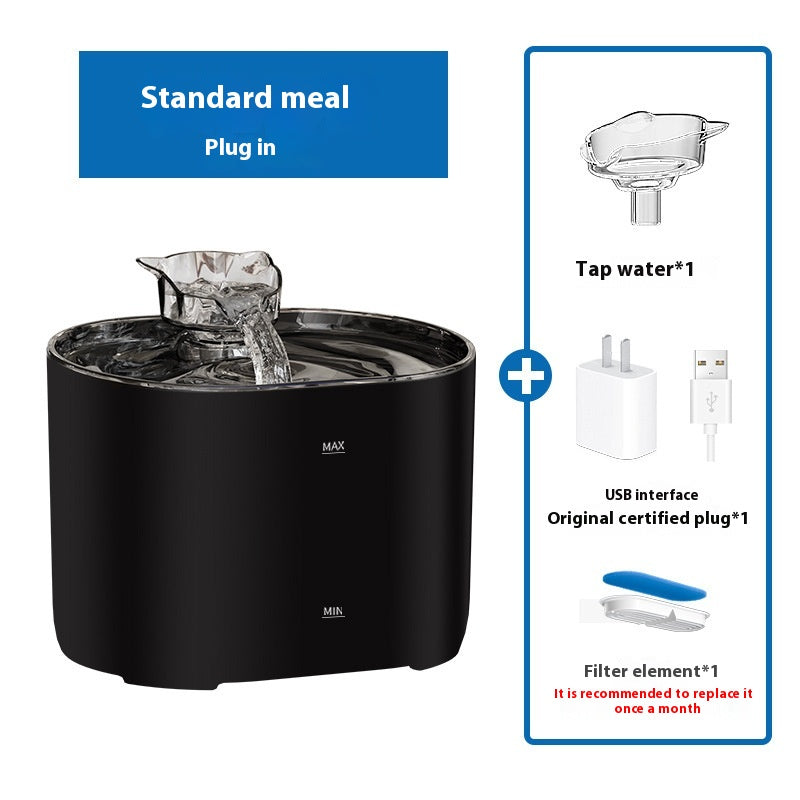 KFX-1743549 Pet Intelligent Induction Circulating Water Dispenser with Filter System for Dogs and Cats